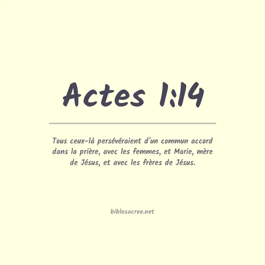 Actes - 1:14