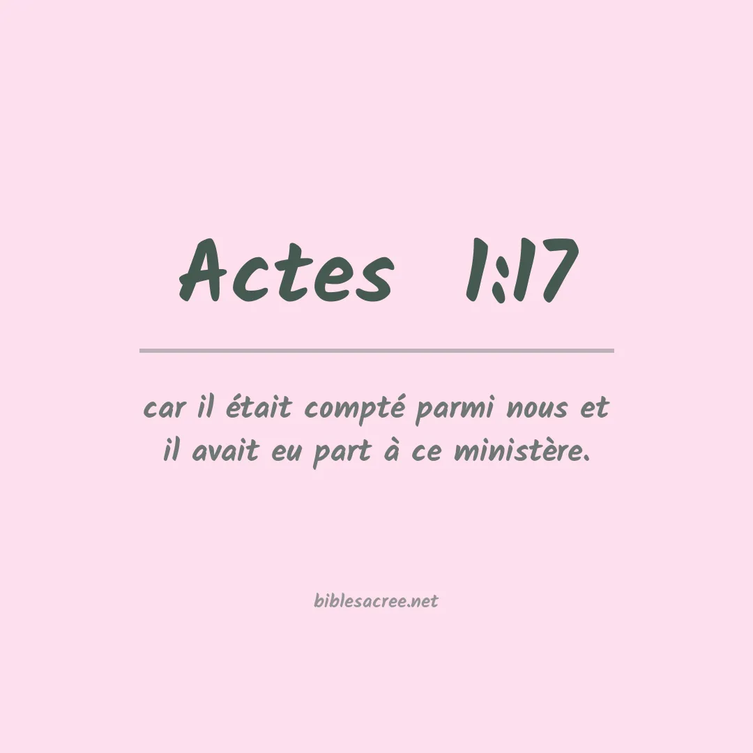 Actes  - 1:17