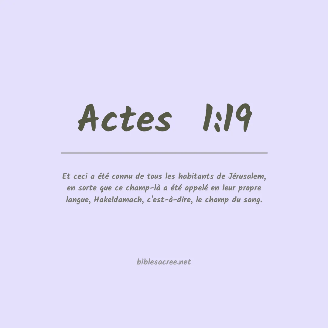Actes  - 1:19