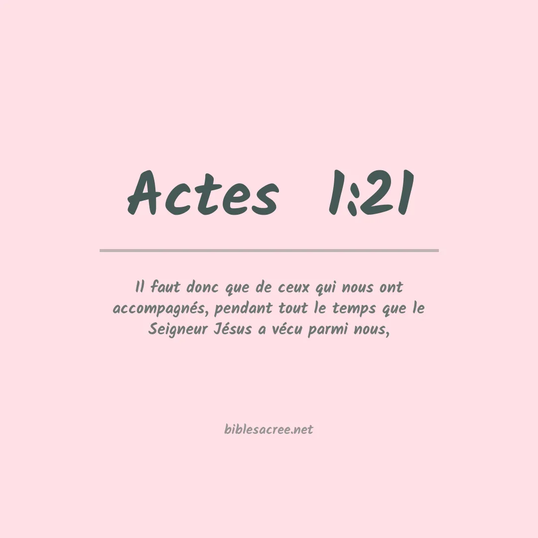 Actes  - 1:21