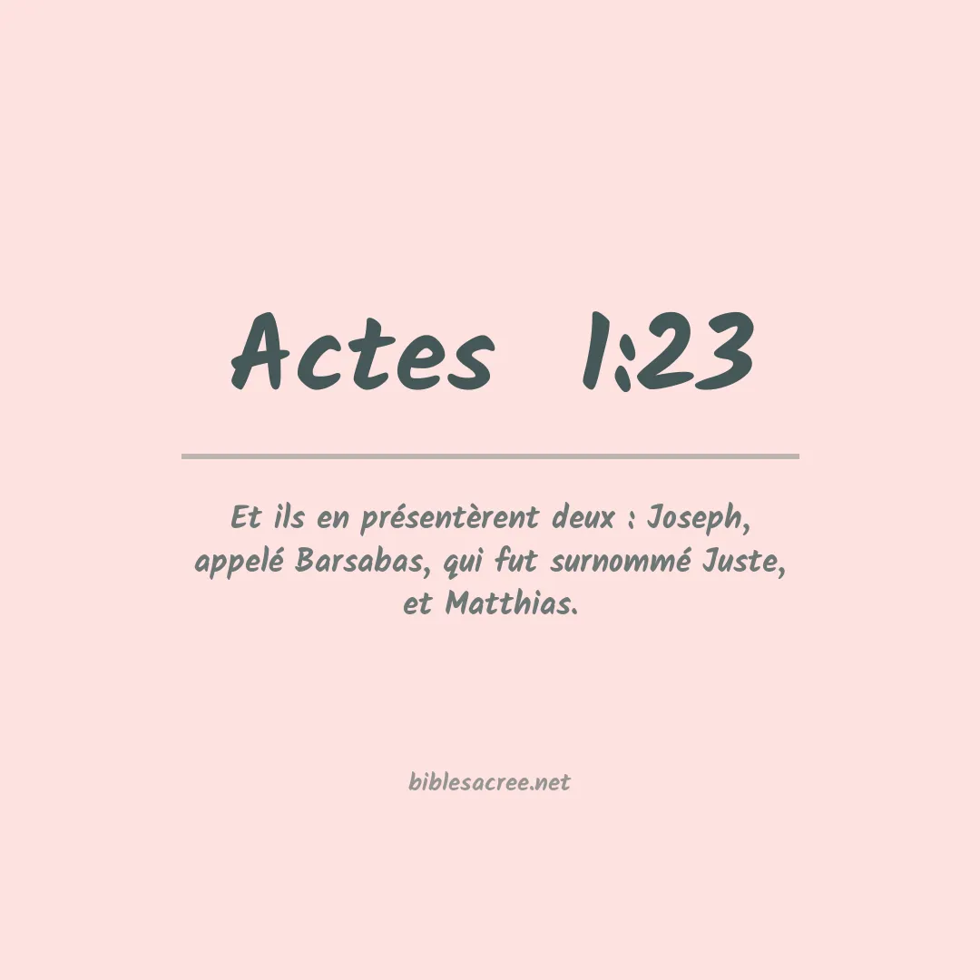 Actes  - 1:23