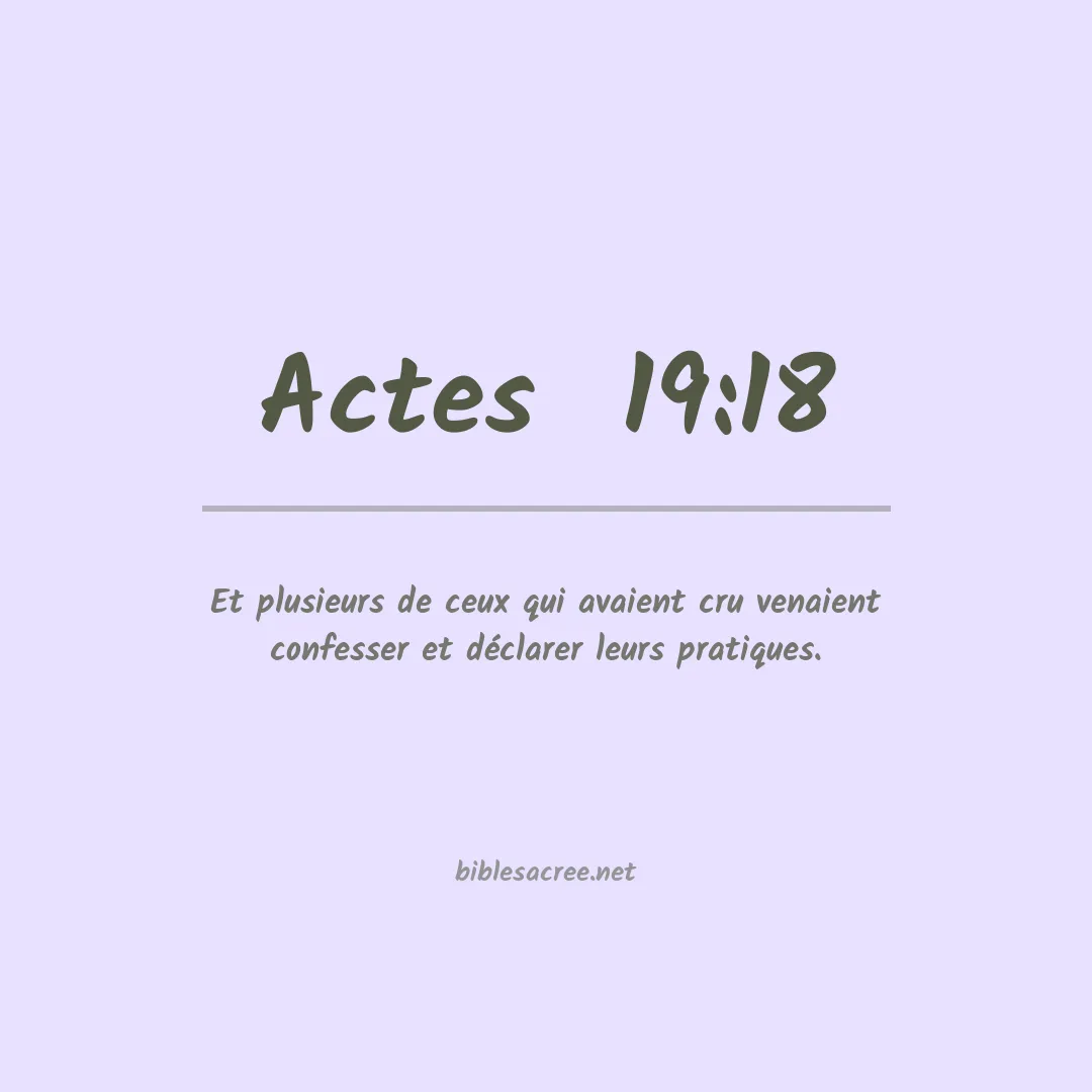 Actes  - 19:18