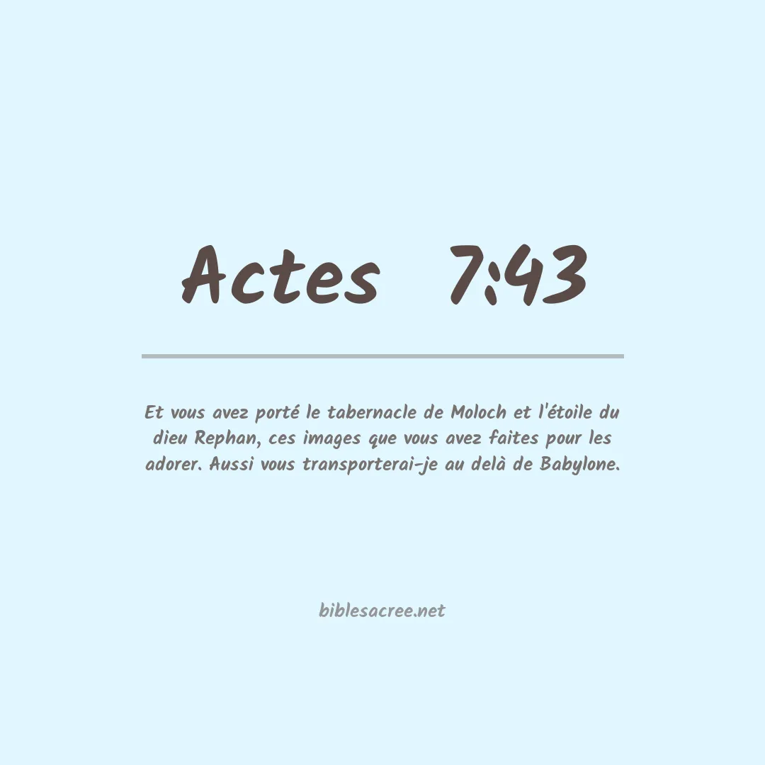 Actes  - 7:43