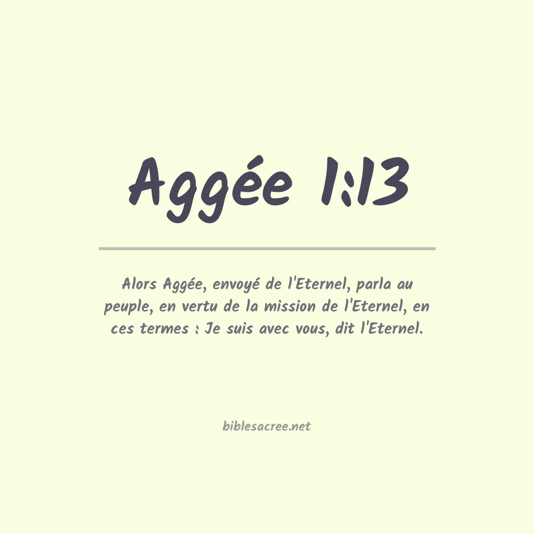 Aggée - 1:13