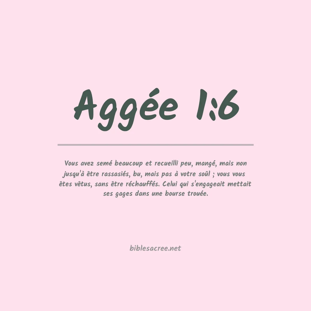 Aggée - 1:6
