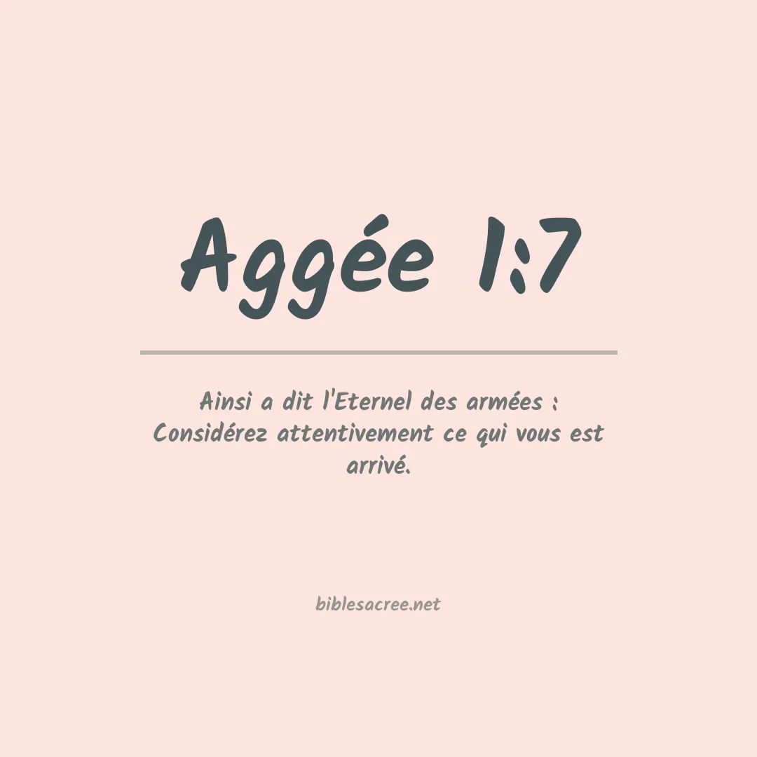 Aggée - 1:7