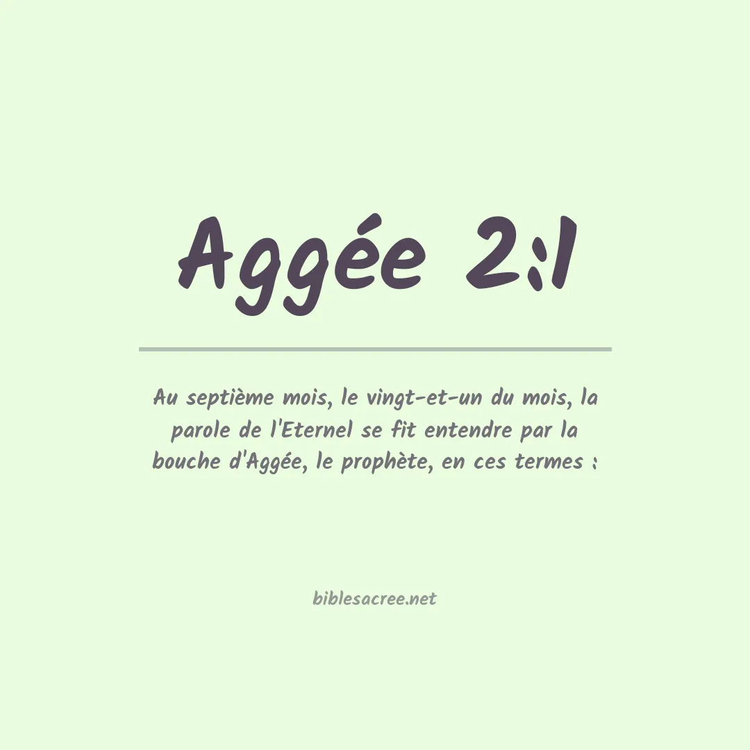 Aggée - 2:1