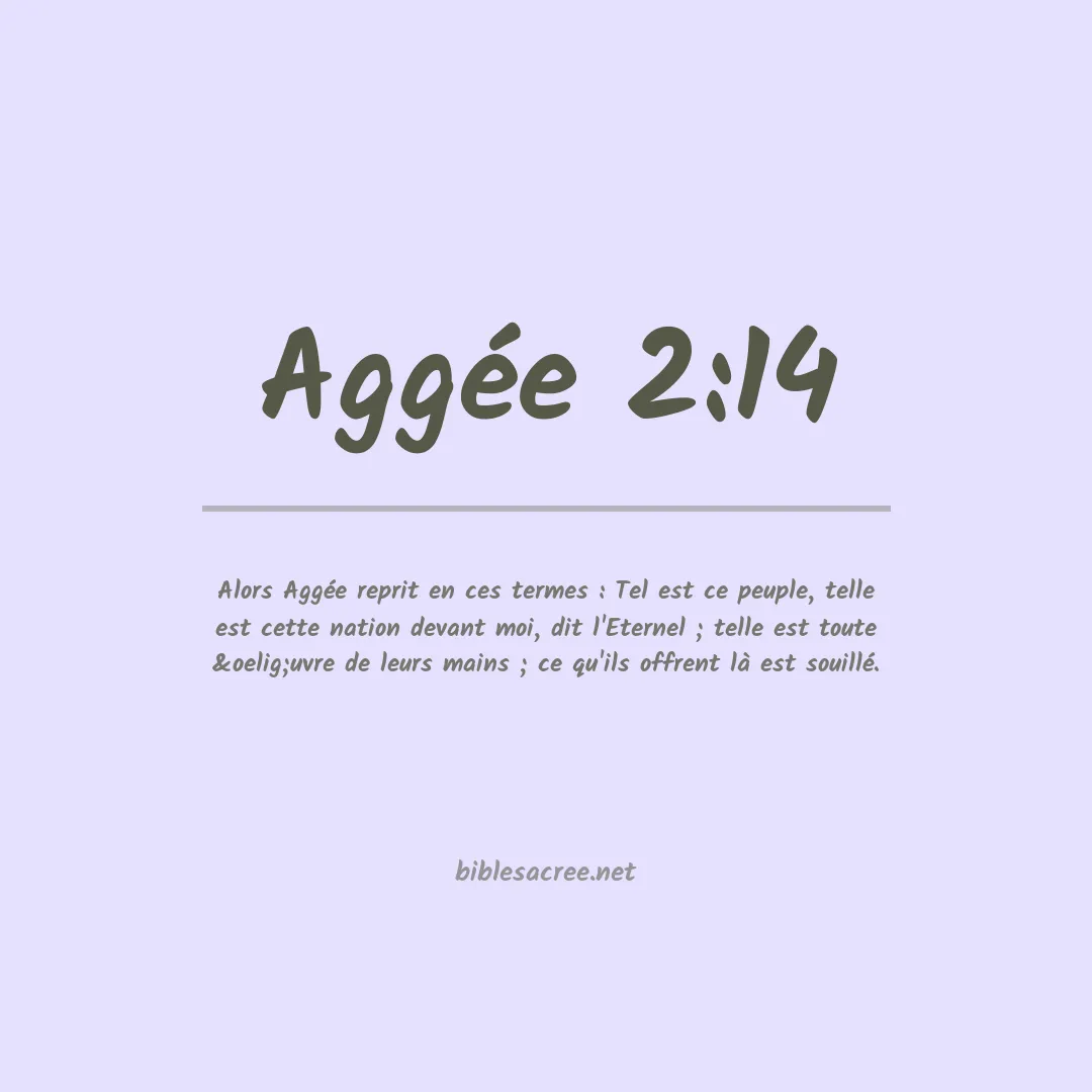 Aggée - 2:14