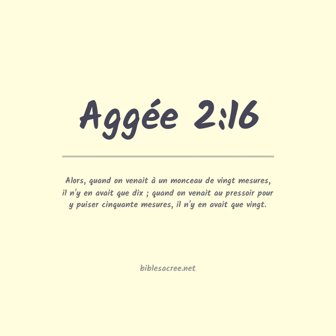 Aggée - 2:16