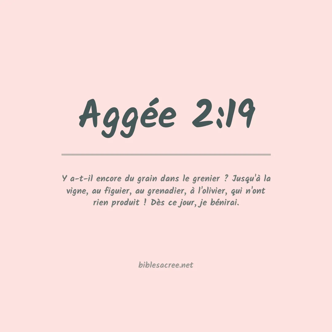 Aggée - 2:19