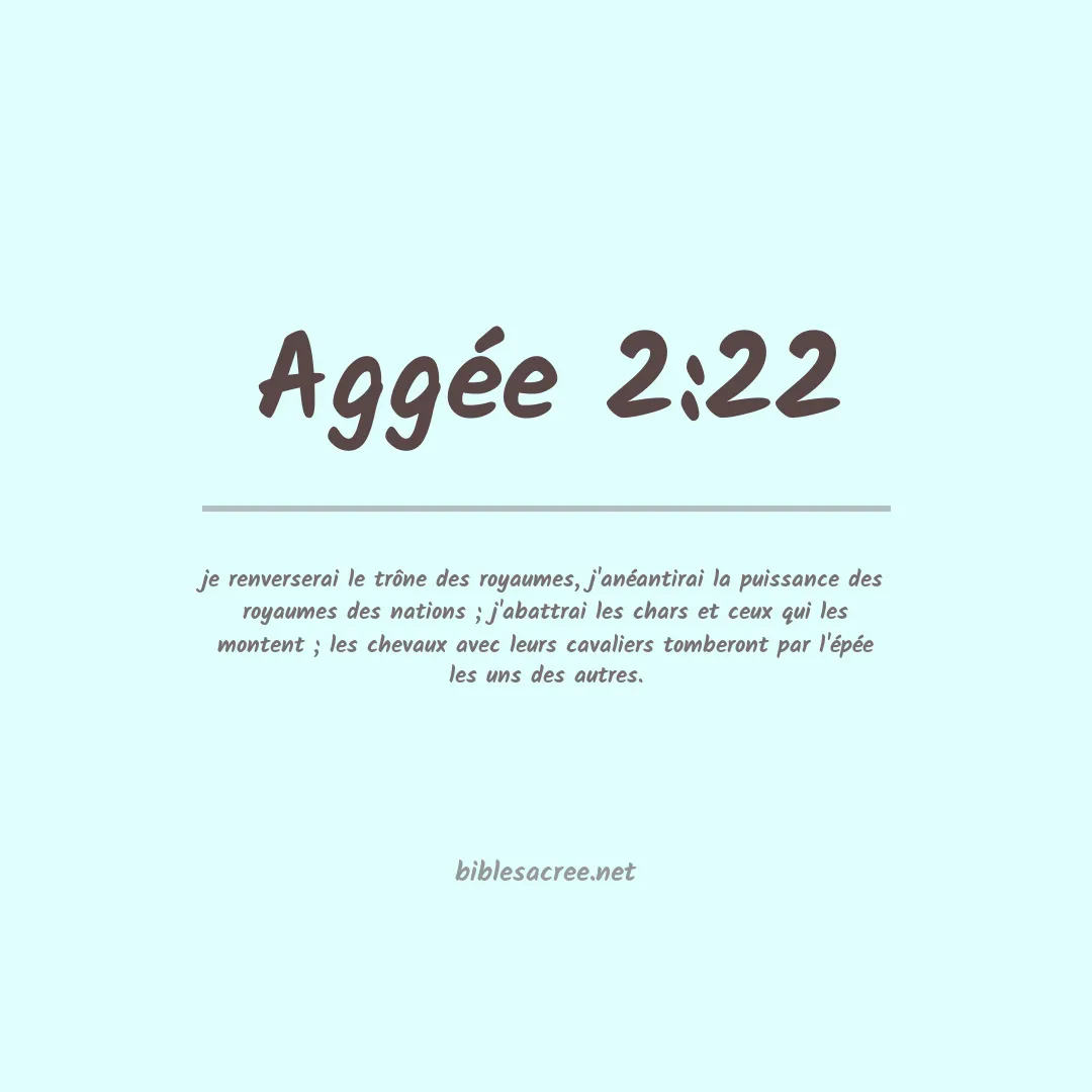 Aggée - 2:22
