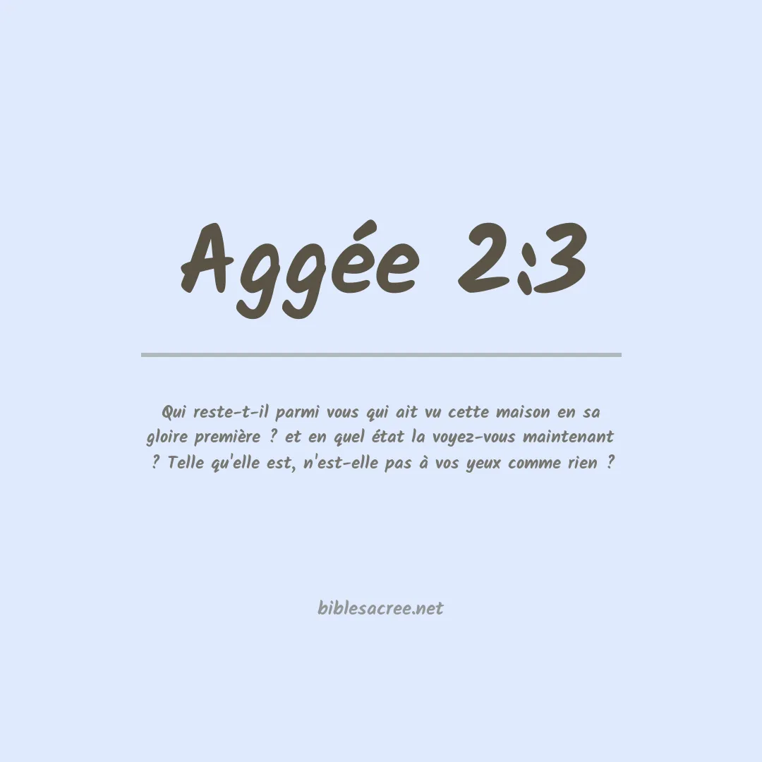 Aggée - 2:3