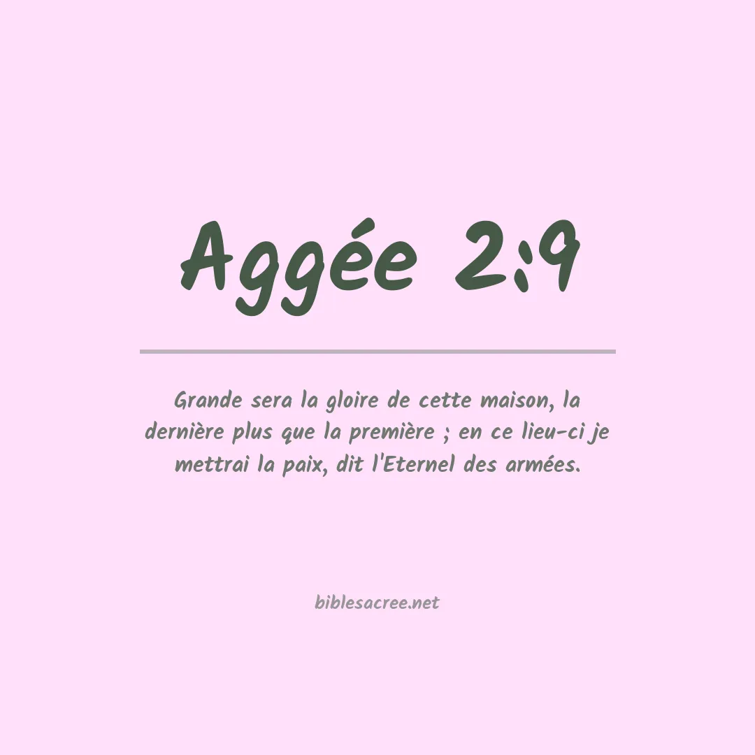Aggée - 2:9