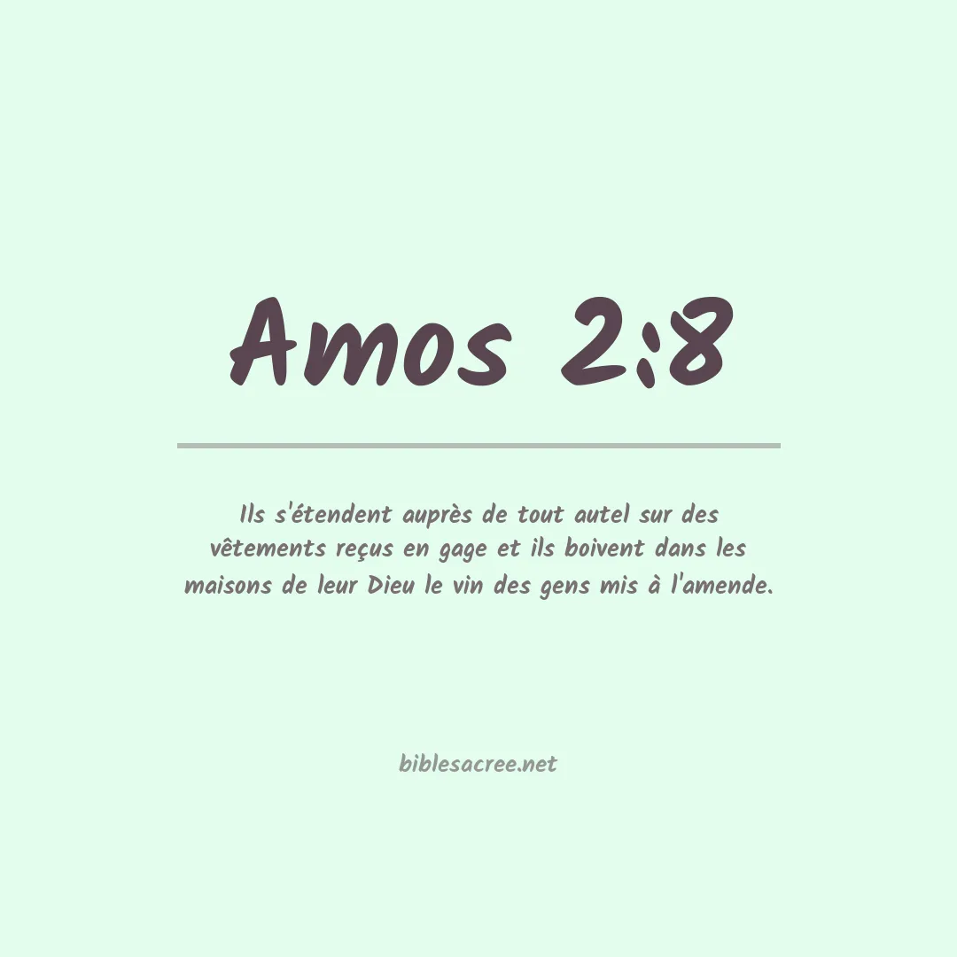 Amos - 2:8