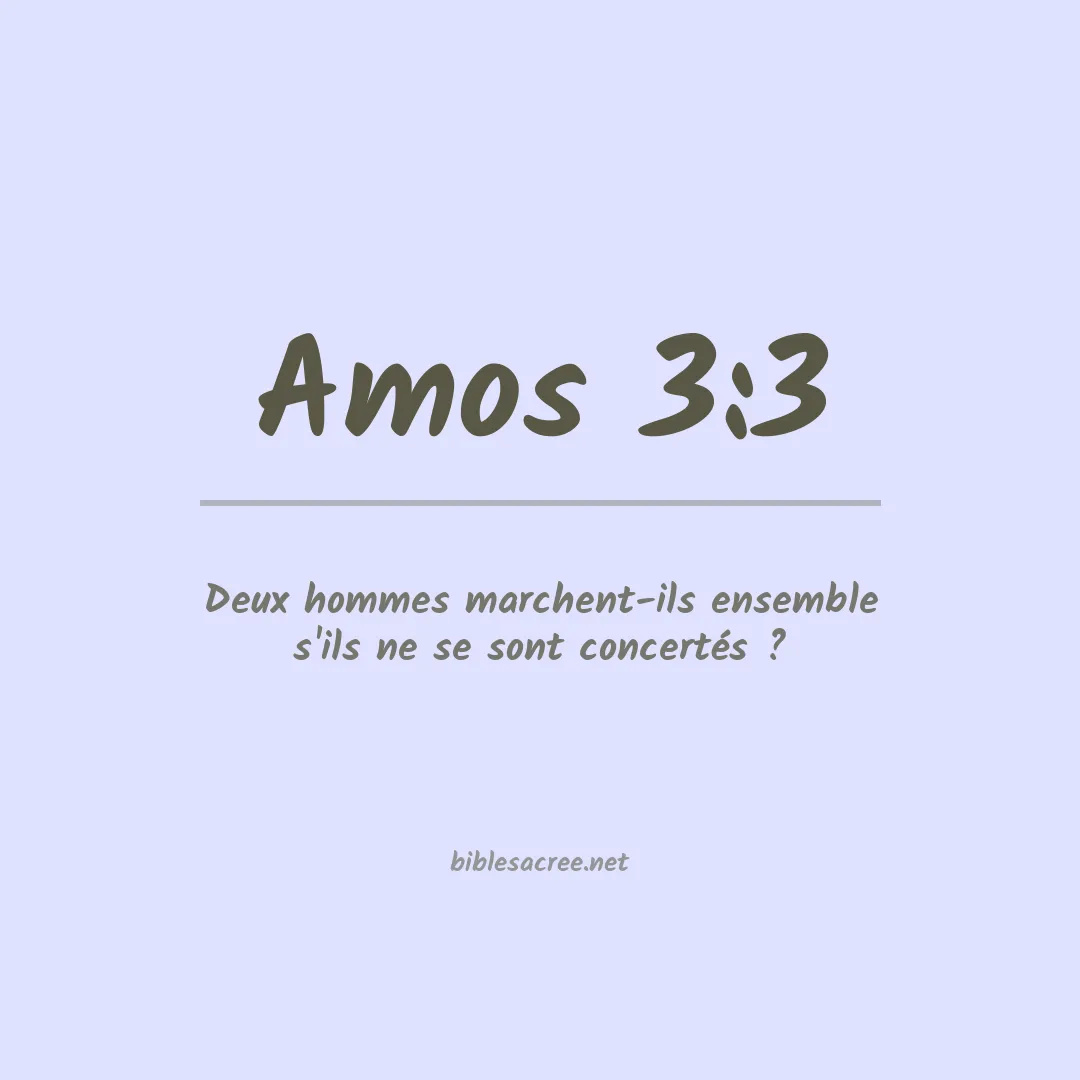 Amos - 3:3