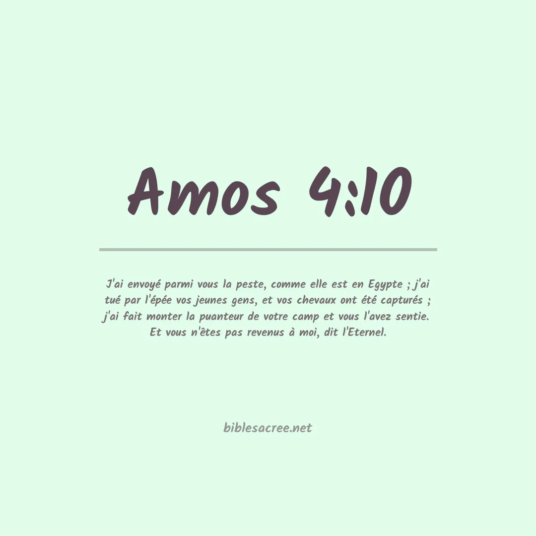 Amos - 4:10