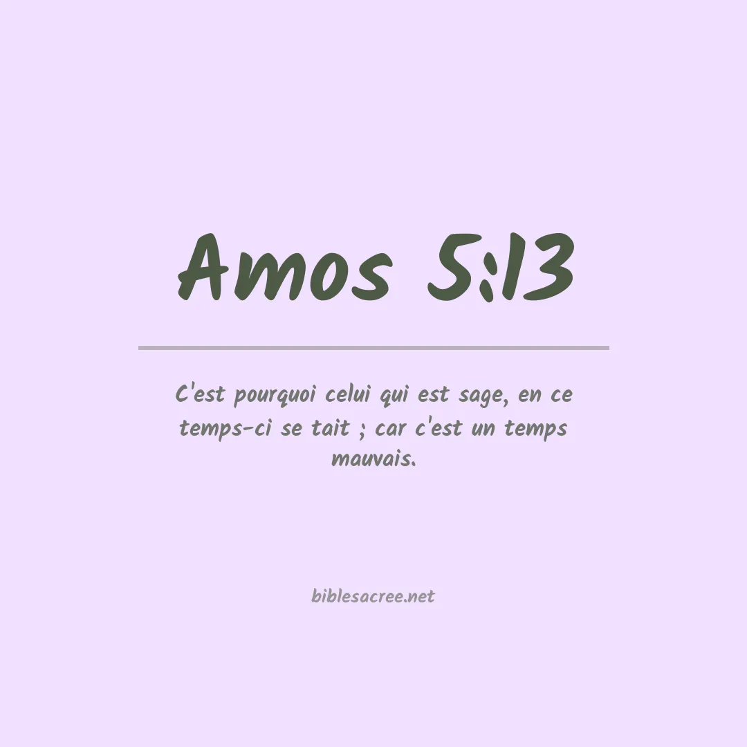 Amos - 5:13