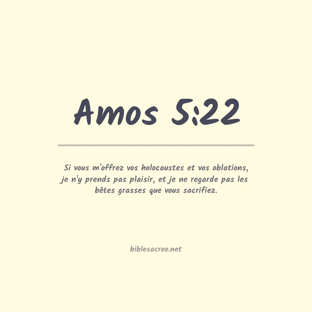Amos - 5:22