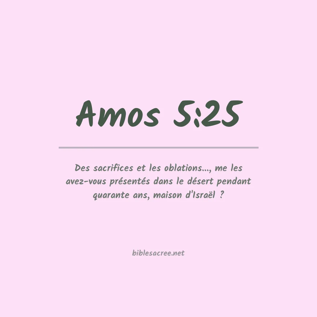 Amos - 5:25