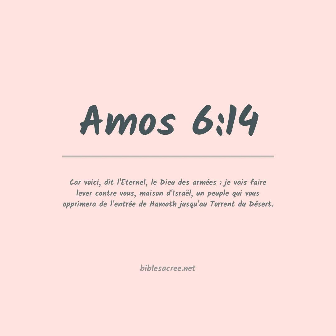 Amos - 6:14