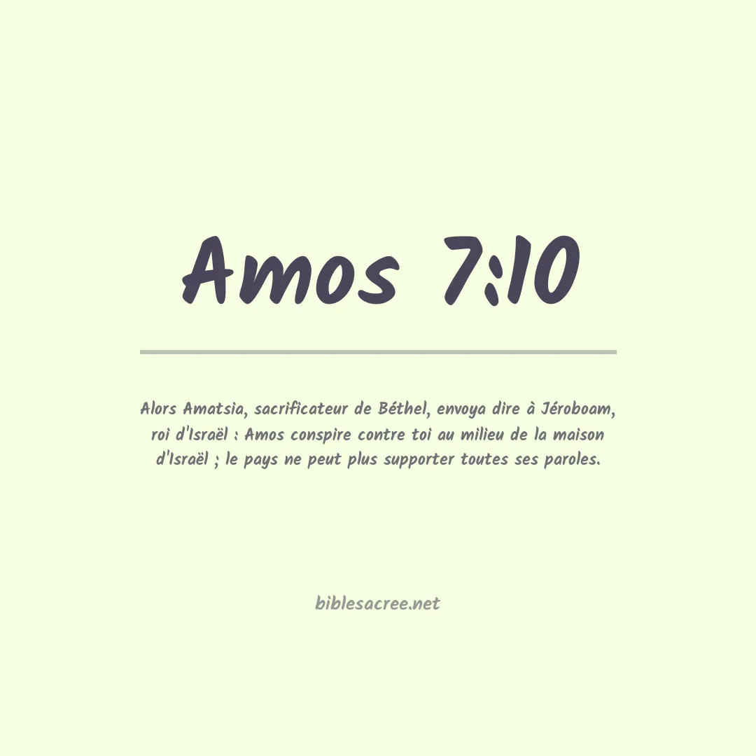 Amos - 7:10