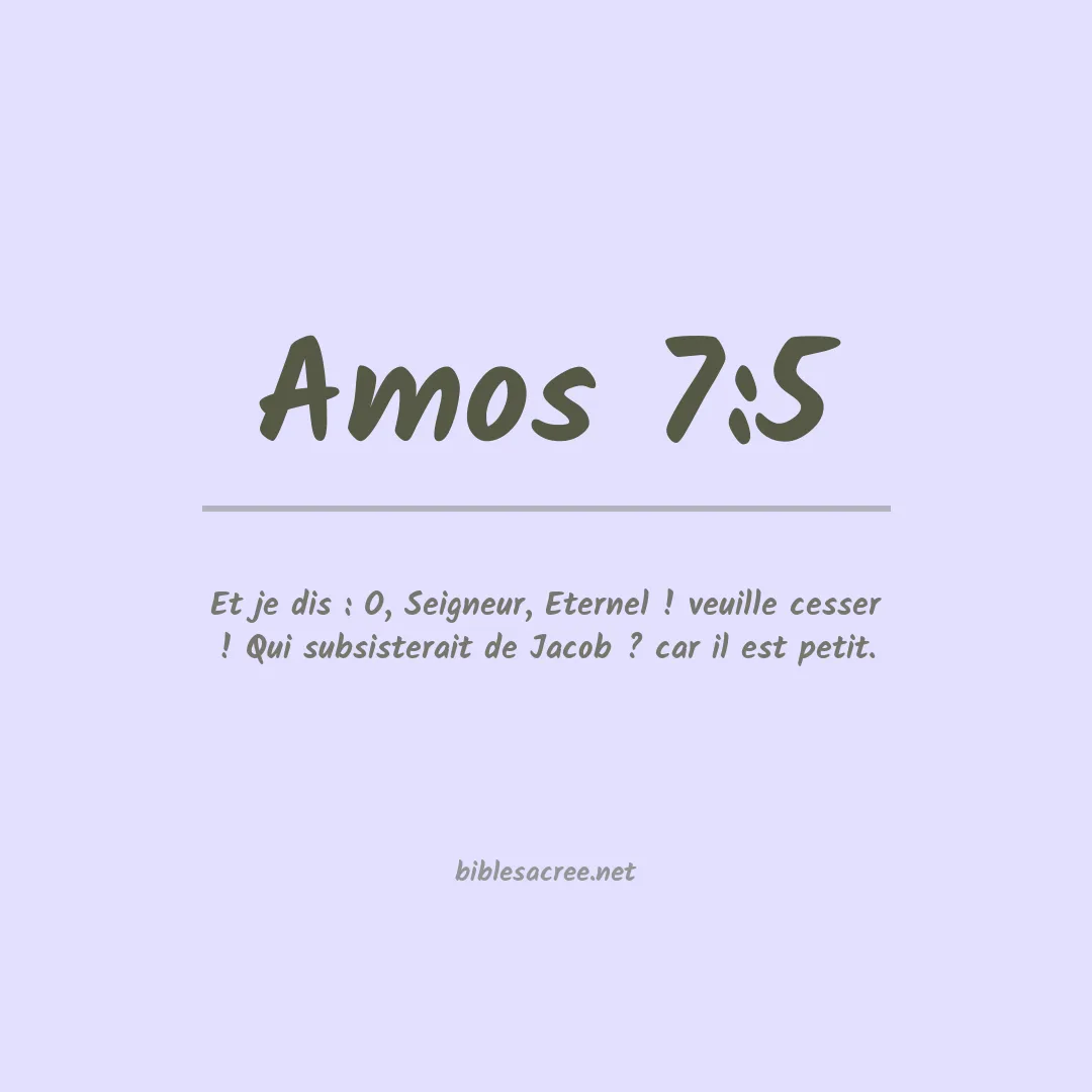 Amos - 7:5