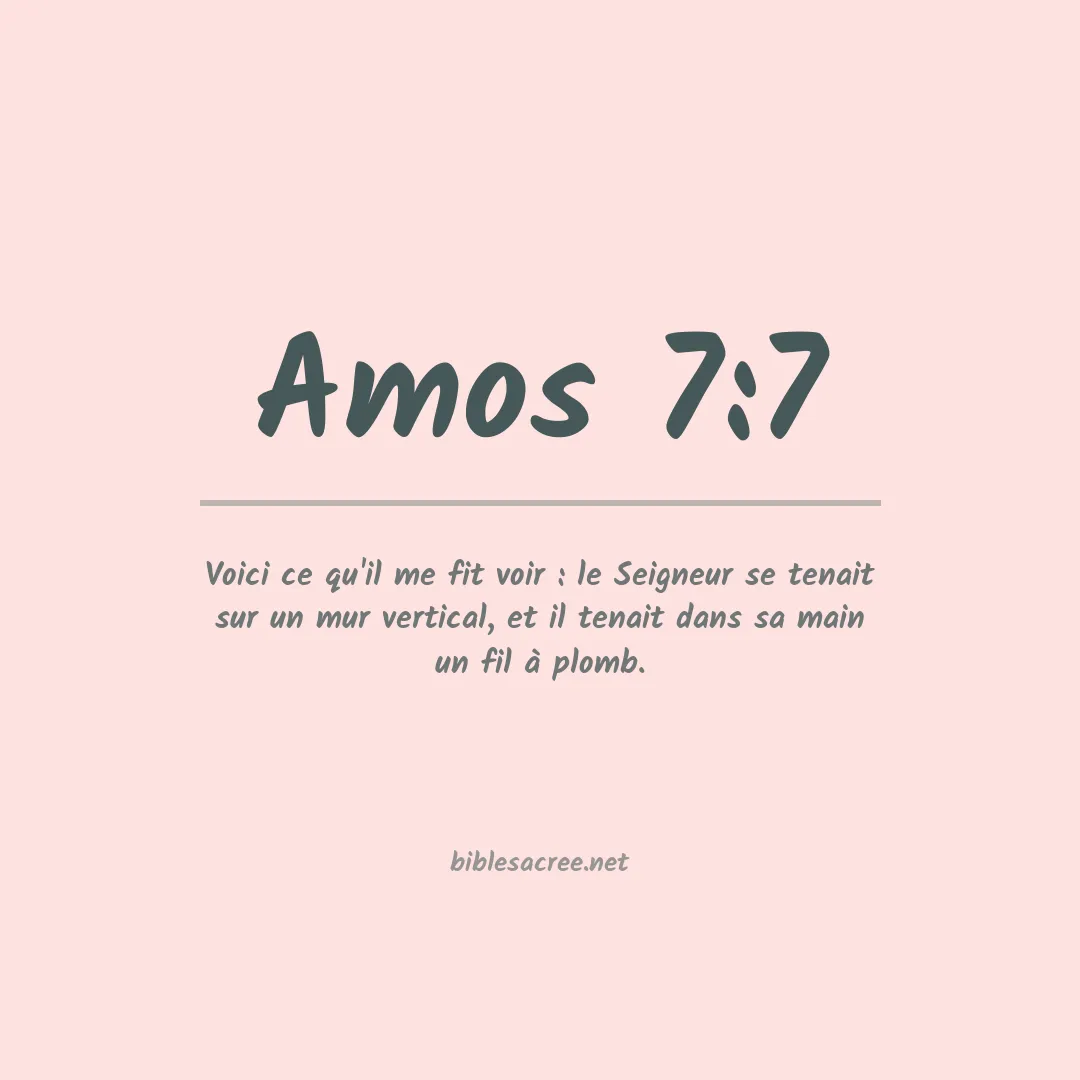 Amos - 7:7