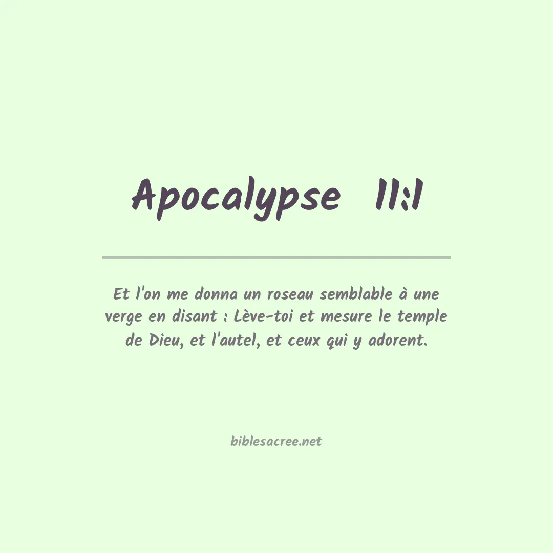 Apocalypse  - 11:1