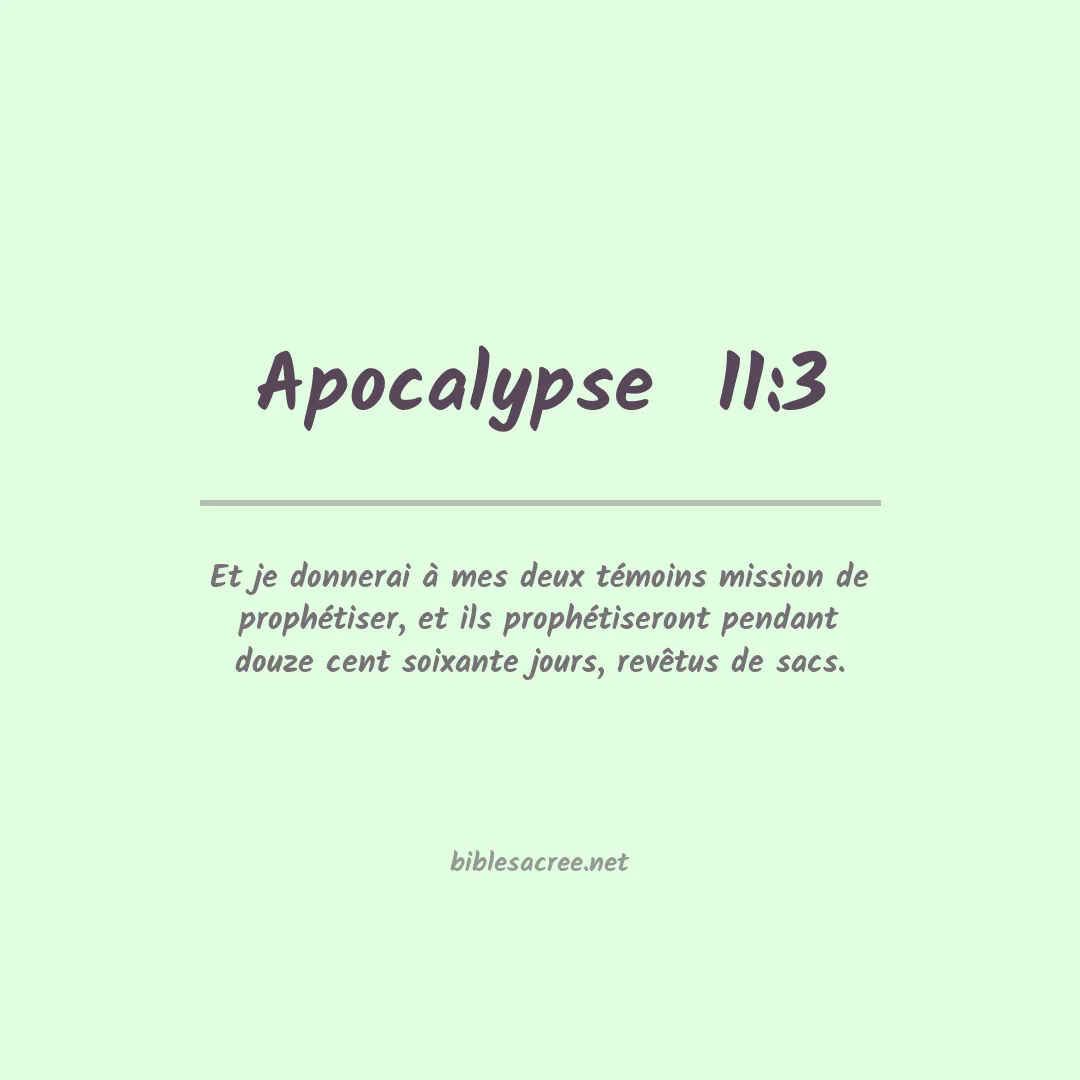 Apocalypse  - 11:3