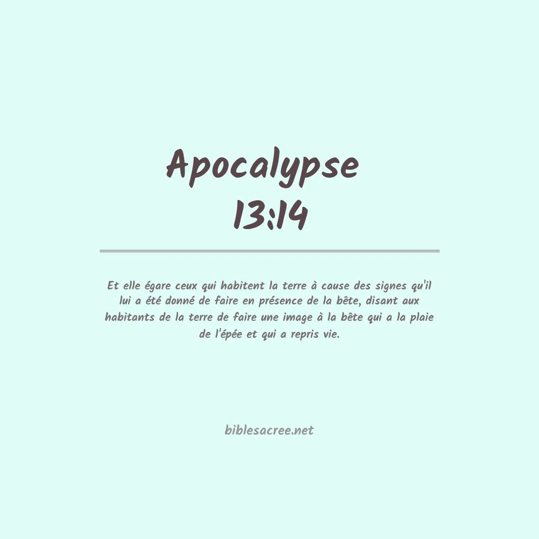 Apocalypse  - 13:14