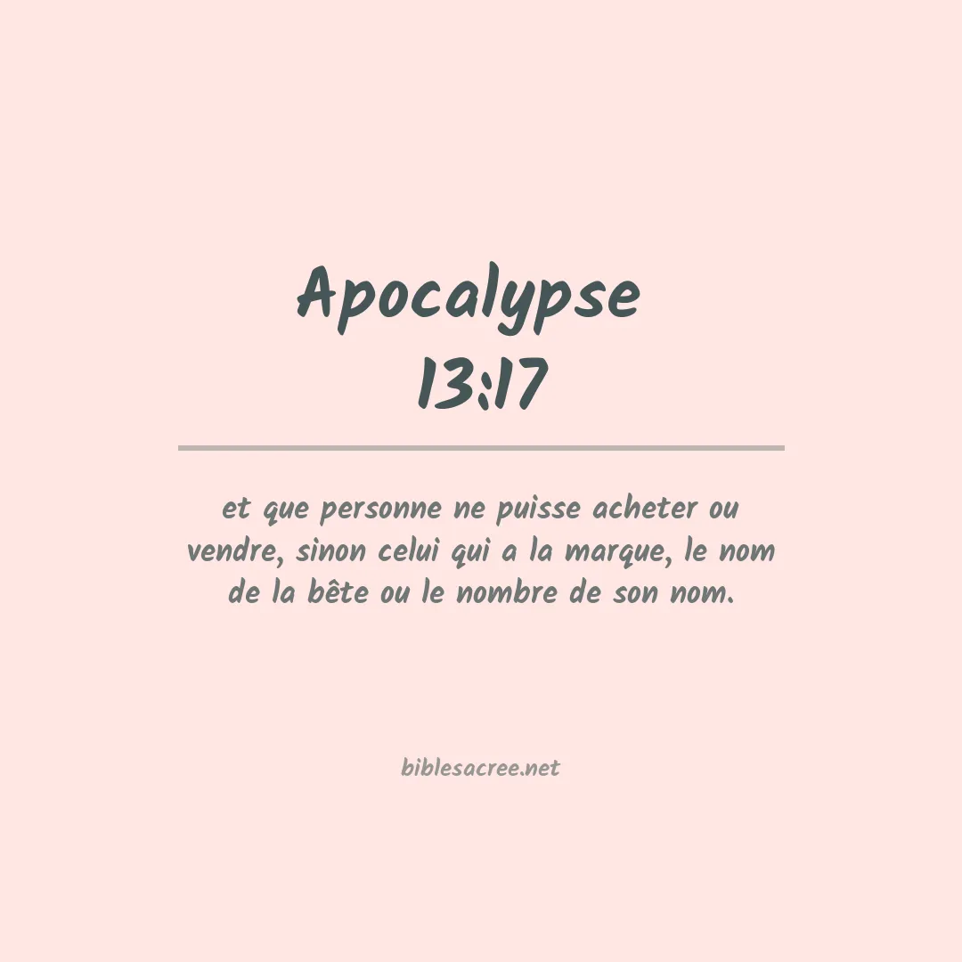 Apocalypse  - 13:17