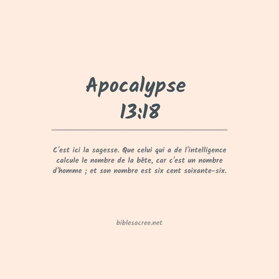 Apocalypse  - 13:18