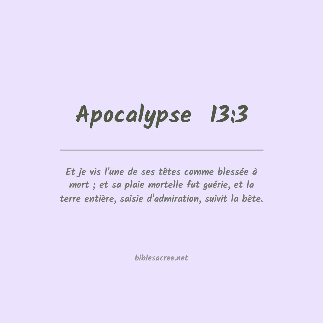 Apocalypse  - 13:3