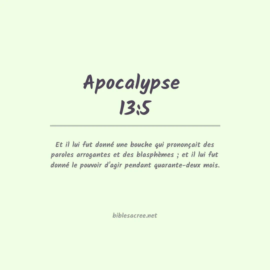 Apocalypse  - 13:5