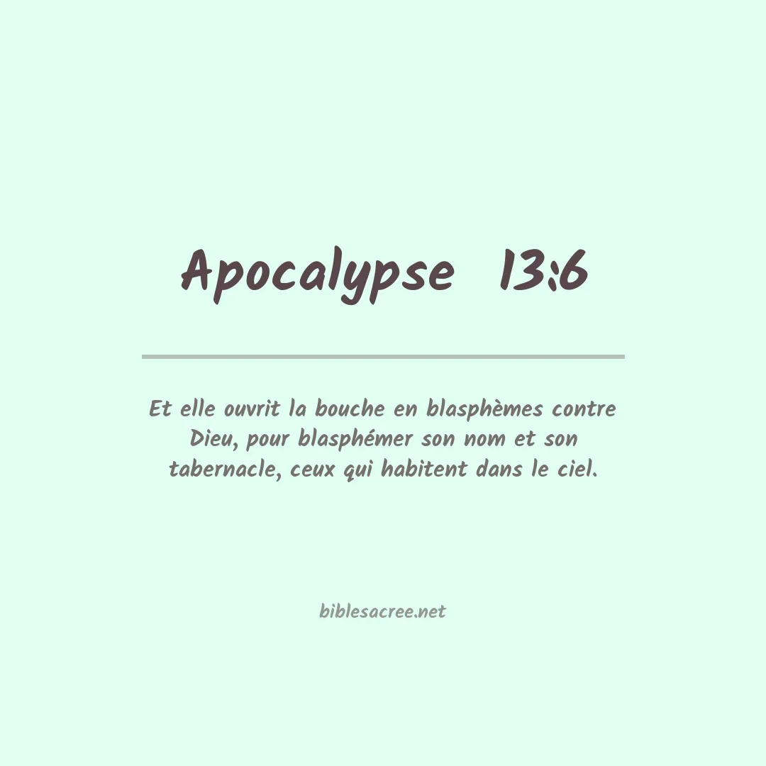 Apocalypse  - 13:6
