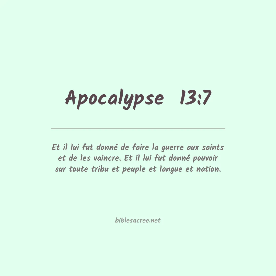 Apocalypse  - 13:7