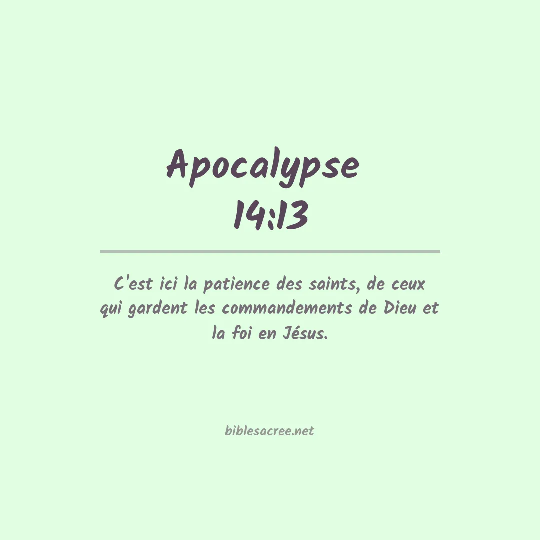 Apocalypse  - 14:13