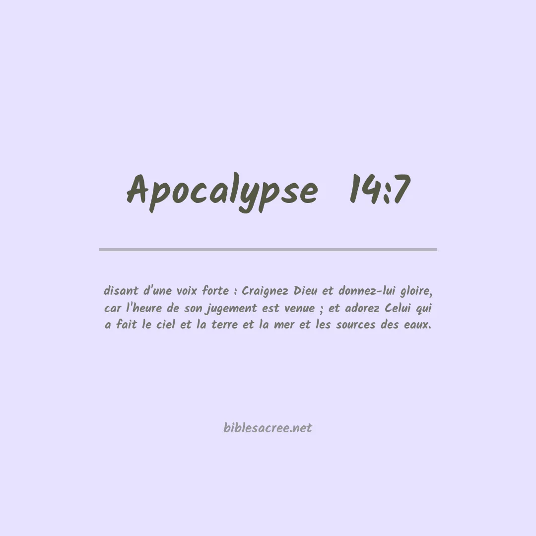 Apocalypse  - 14:7