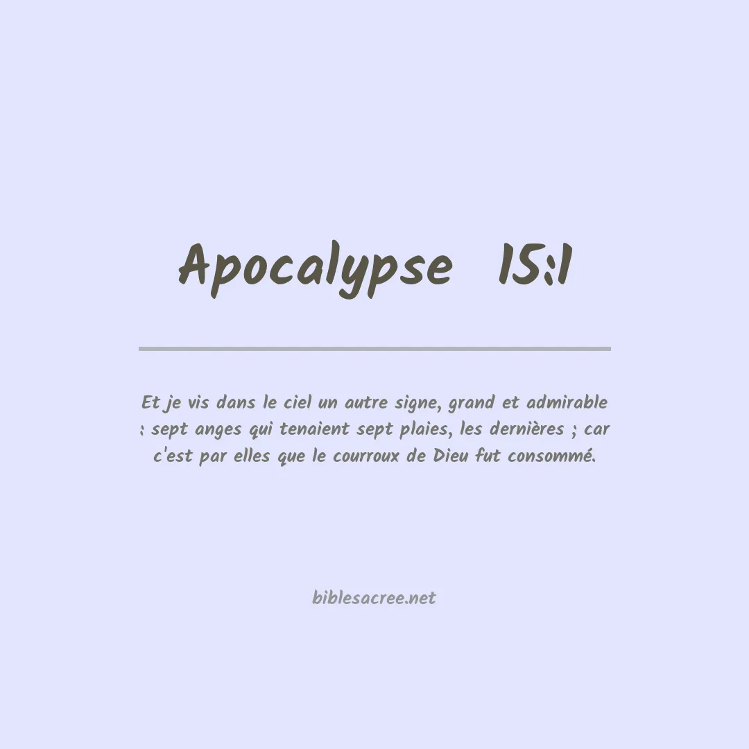Apocalypse  - 15:1