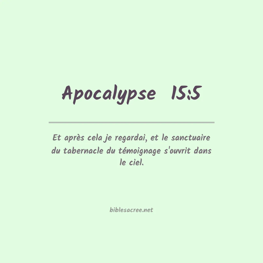 Apocalypse  - 15:5