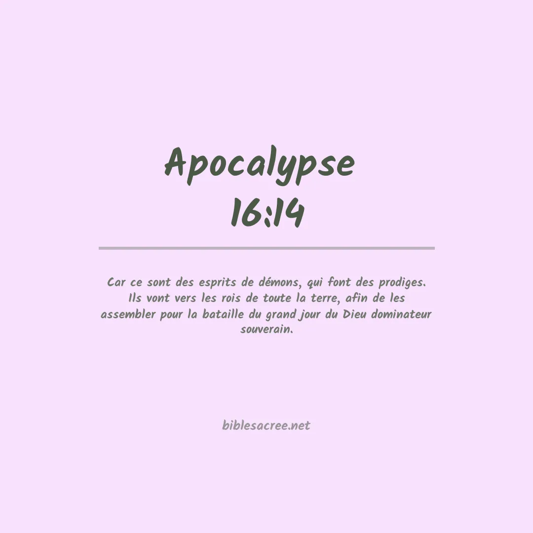 Apocalypse  - 16:14