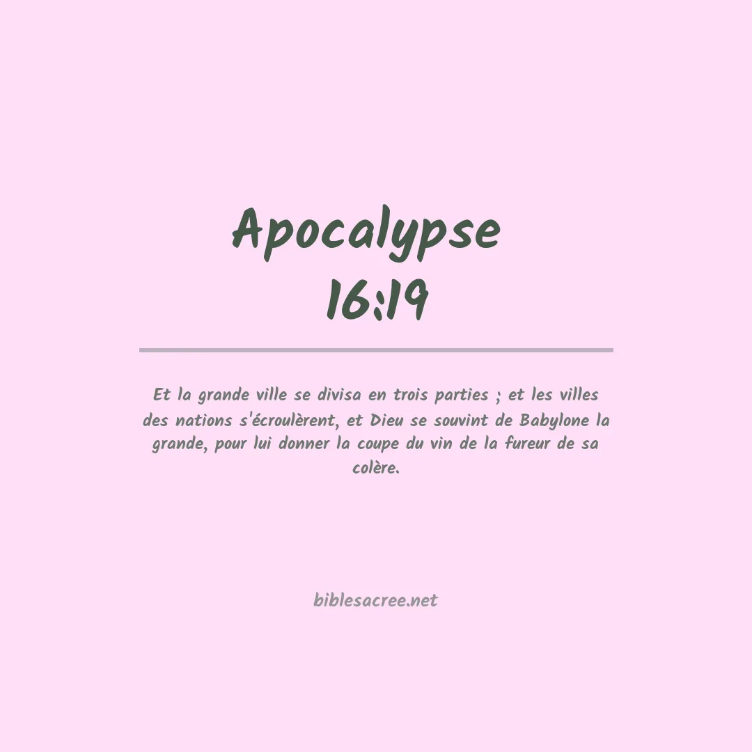 Apocalypse  - 16:19