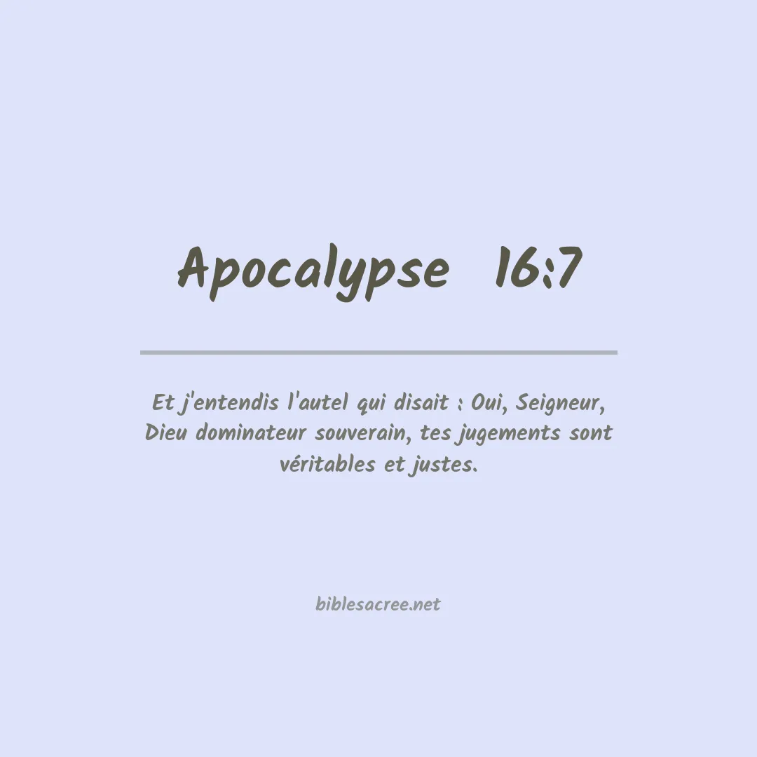 Apocalypse  - 16:7