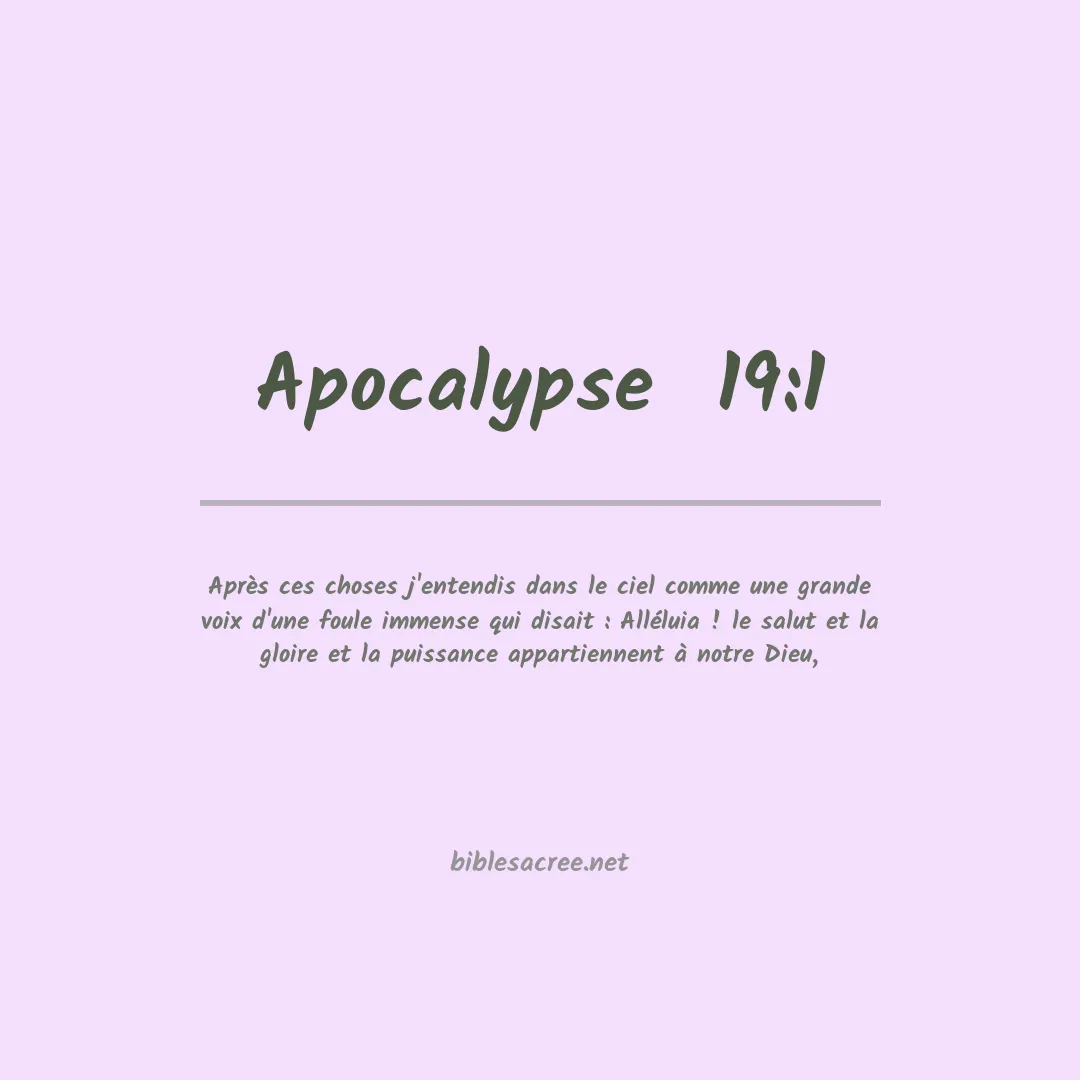 Apocalypse  - 19:1