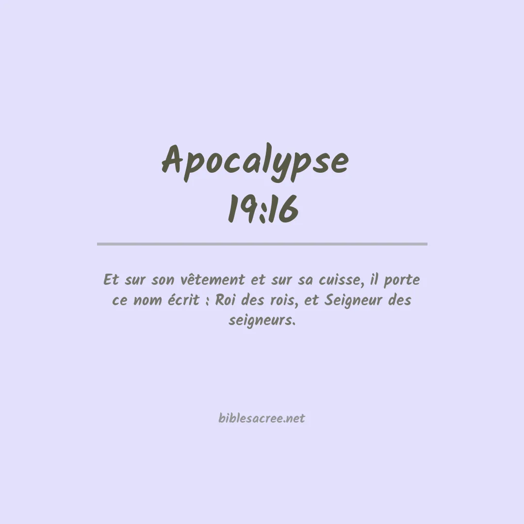 Apocalypse  - 19:16