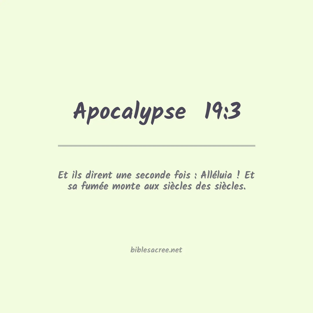 Apocalypse  - 19:3