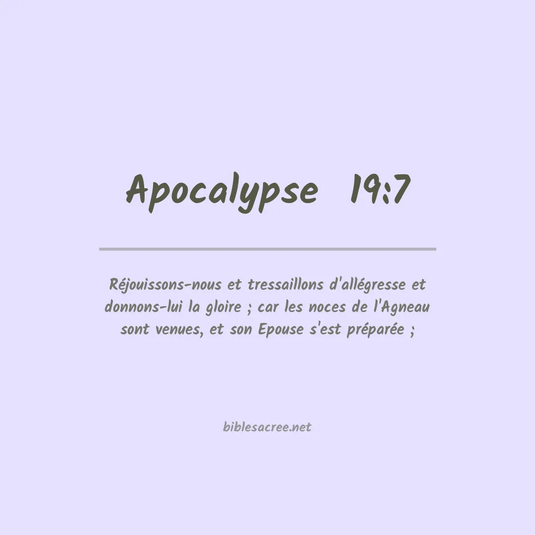 Apocalypse  - 19:7
