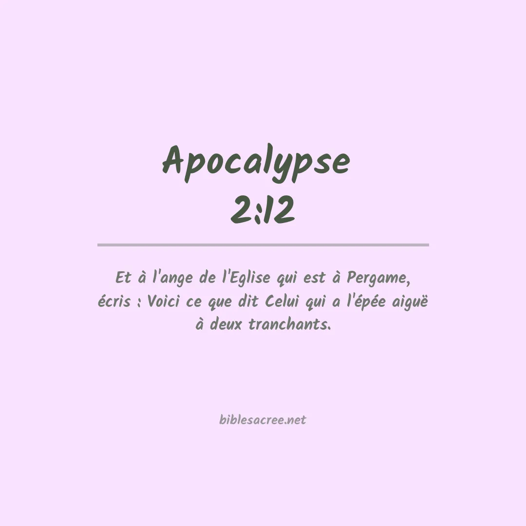 Apocalypse  - 2:12