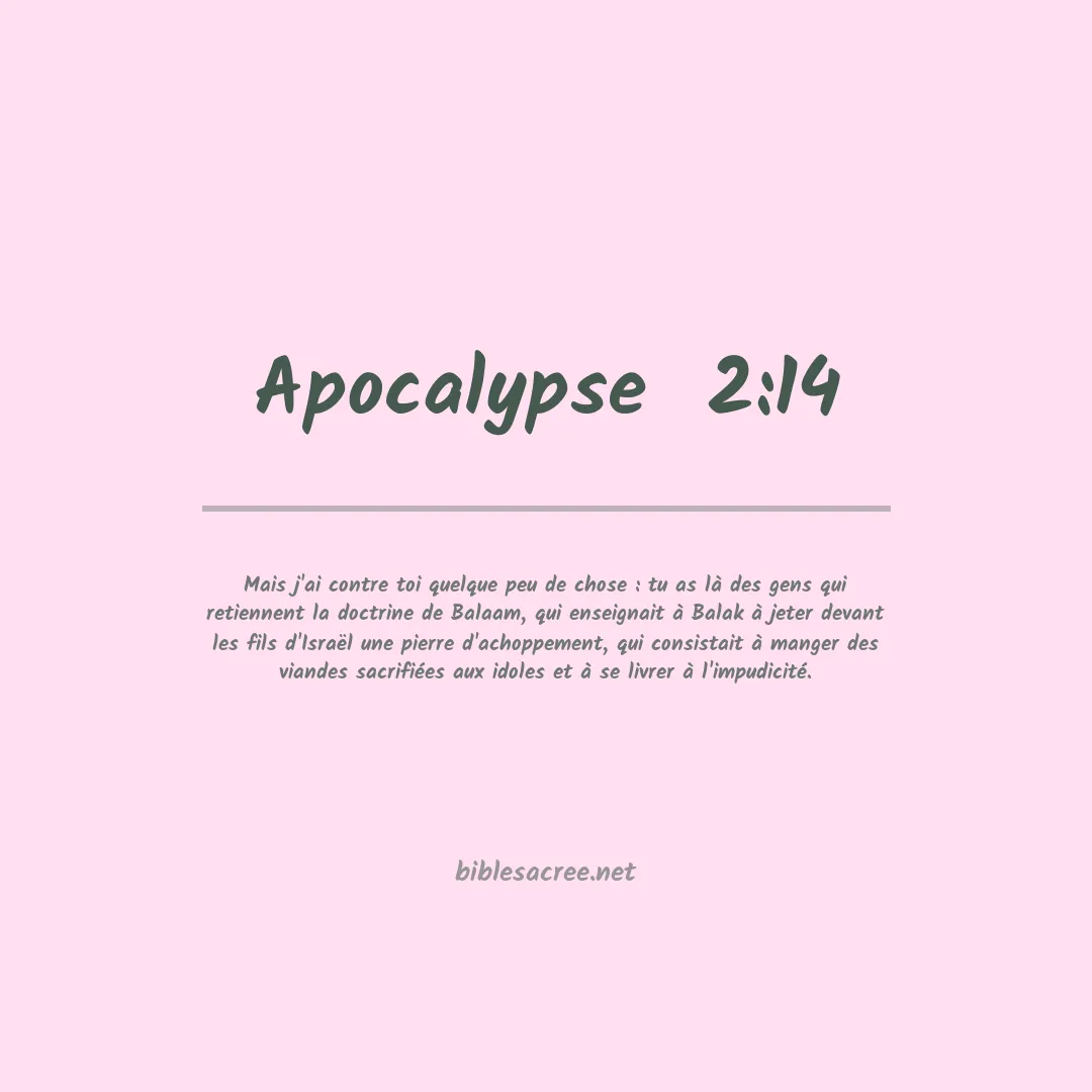Apocalypse  - 2:14