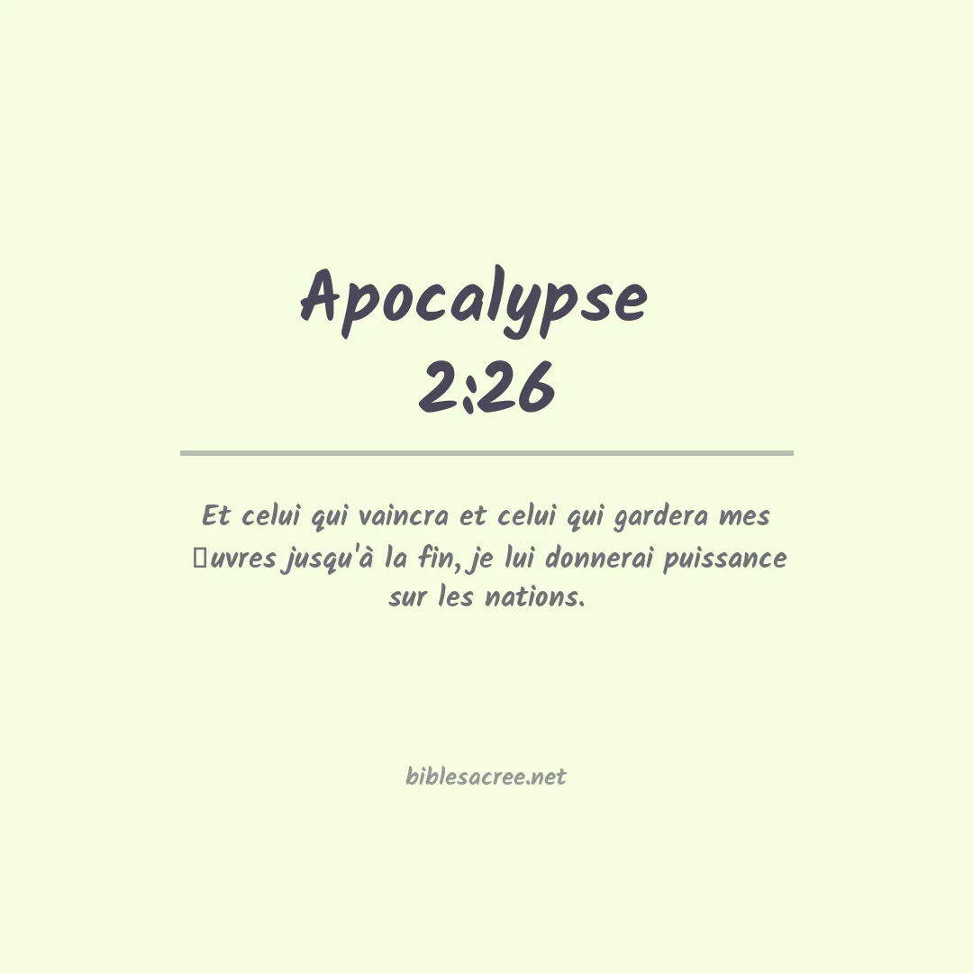 Apocalypse  - 2:26